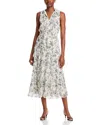 1.state Tiered Tie Neck Sleeveless Maxi Dress In Rich Black