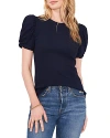 1.state Puff Ruched Sleeve T-shirt In Classic Navy