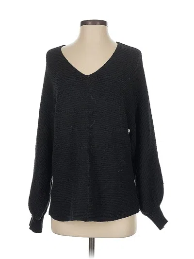 Pre-owned 1.state Pullover Sweater In Black