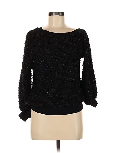 Pre-owned 1.state Pullover Sweater In Black