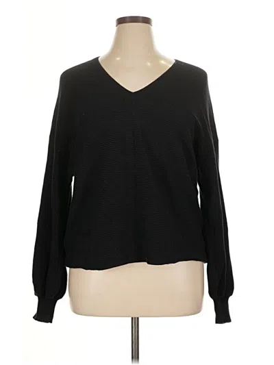 Pre-owned 1.state Pullover Sweater In Black