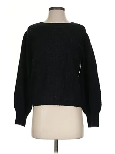 Pre-owned 1.state Pullover Sweater In Black