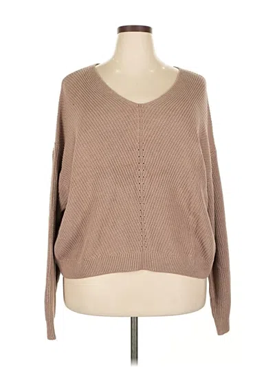 Pre-owned 1.state Pullover Sweater In Brown