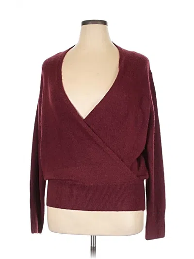 Pre-owned 1.state Pullover Sweater In Burgundy