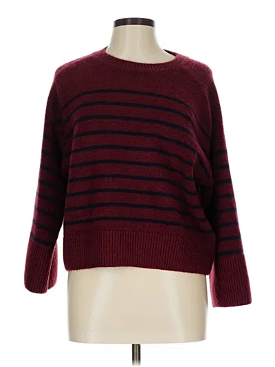 Pre-owned 1.state Pullover Sweater In Burgundy