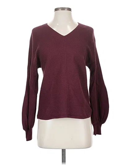 Pre-owned 1.state Pullover Sweater In Burgundy