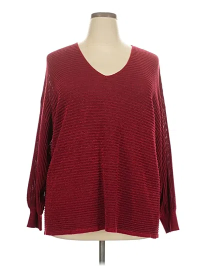Pre-owned 1.state Pullover Sweater In Burgundy
