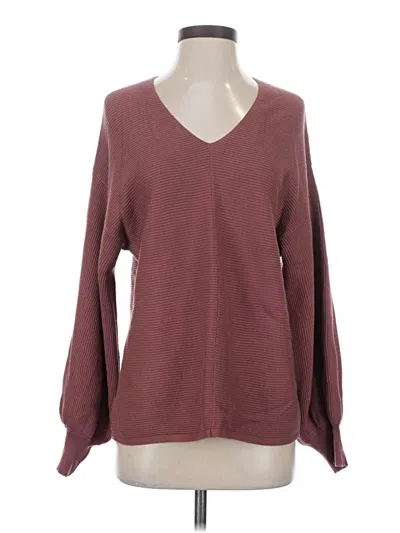 Pre-owned 1.state Pullover Sweater In Burgundy