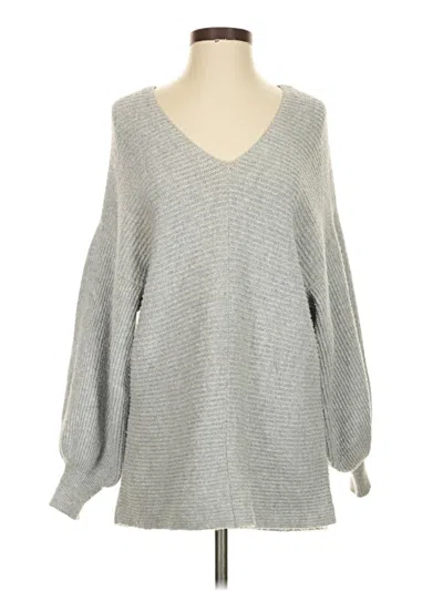 Pre-owned 1.state Pullover Sweater In Silver
