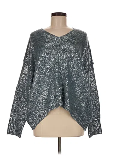 Pre-owned 1.state Pullover Sweater In Silver