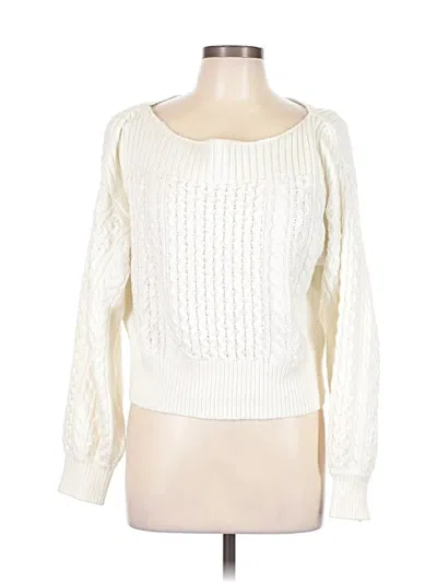 Pre-owned 1.state Pullover Sweater In White