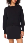 1.state Relaxed Crewneck Sweater In Black