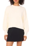 1.state Relaxed Crewneck Sweater In Neutral