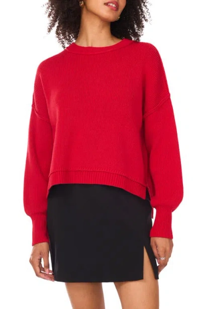 1.state Relaxed Crewneck Sweater In Red