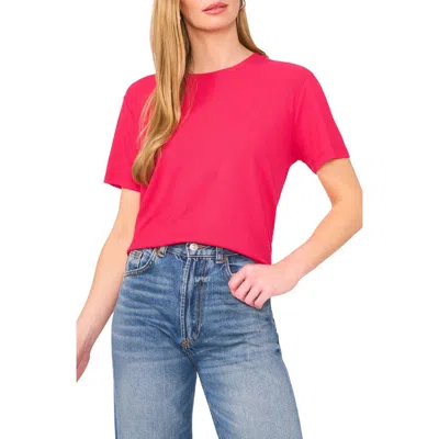 1.state Rib Jersey Boxy Crop T-shirt In Magenta Haze