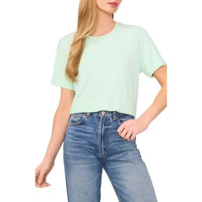 1.state Rib Jersey Boxy Crop T-shirt In Mist Green