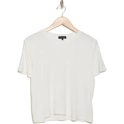 1.state Rib Jersey Boxy Crop T-shirt In New Ivory
