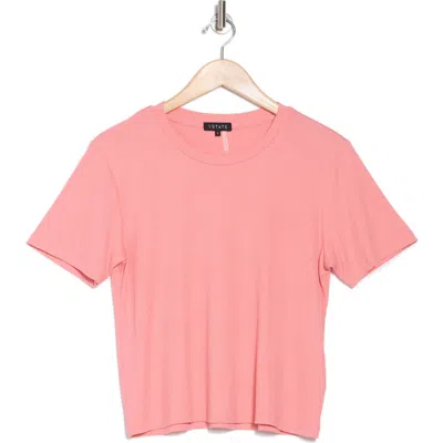1.state Rib Jersey Boxy Crop T-shirt In Peach Blossom