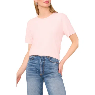 1.state Rib Jersey Boxy Crop T-shirt In Rose Pink