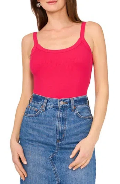 1.state Rib Jersey Scoop Neck Tank In Magenta Haze