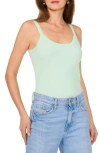 1.state Rib Jersey Scoop Neck Tank In Mist Green