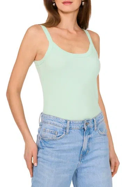1.state Rib Jersey Scoop Neck Tank In Mist Green