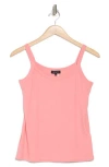1.state Rib Jersey Scoop Neck Tank In Peach Blossom