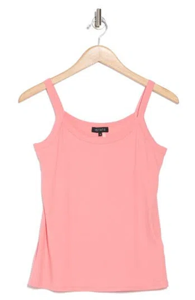 1.state Rib Jersey Scoop Neck Tank In Peach Blossom