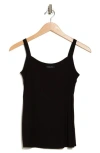 1.state Rib Jersey Scoop Neck Tank In Rich Black