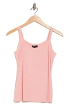 1.state Rib Jersey Scoop Neck Tank In Rose Linen
