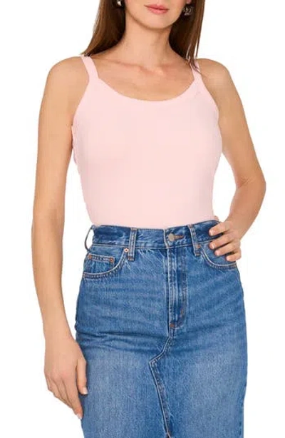 1.state Rib Jersey Scoop Neck Tank In Rose Pink