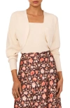 1.state Rib Knit Bolero Cardigan In Birch
