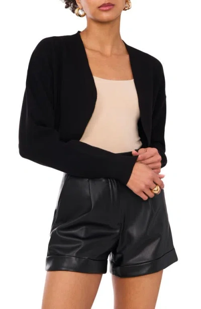 1.state Rib Knit Bolero Cardigan In Rich Black