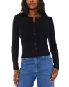 1.state Ribbed Cardigan In Black