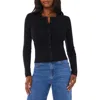 1.state Ribbed Crop Cardigan In Black