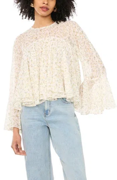 1.state Ruffle Keyhole Back Top In Pastel Yellow