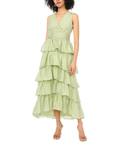 1.state Ruffle Maxi Dress In Green