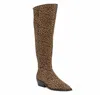1.state Sage Animal Print Suede Leather Western Boots In Multicolor In Multi