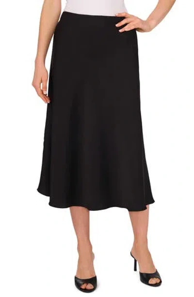 1.state Satin Bias Skirt In Rich Black