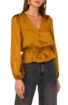 1.state V Neck Peplum Top In Cathay Spice