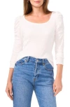 1.state Scoop Neck Puff Sleeve Top In New Ivory