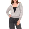 1.state Sequin Hoodie In Grey Hthr