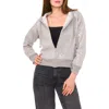 1.state Sequin Hoodie In Grey Hthr