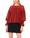 1.state Shirred Yoke Blouse In Brown