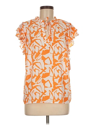 1.state Short Sleeve Blouse In Multi