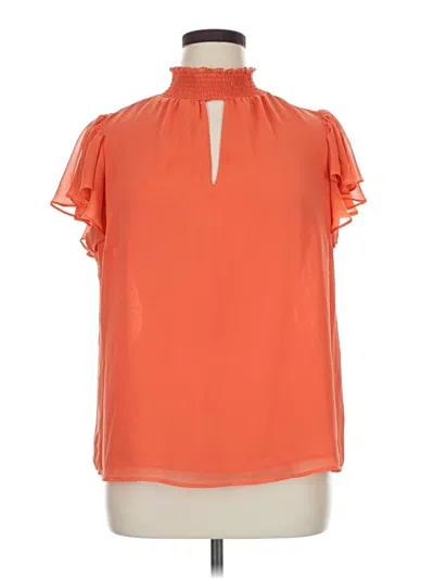 Pre-owned 1.state Short Sleeve Blouse In Orange