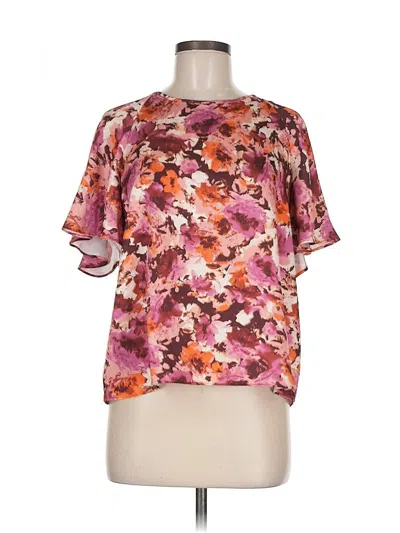 Pre-owned 1.state Short Sleeve Blouse In Pink