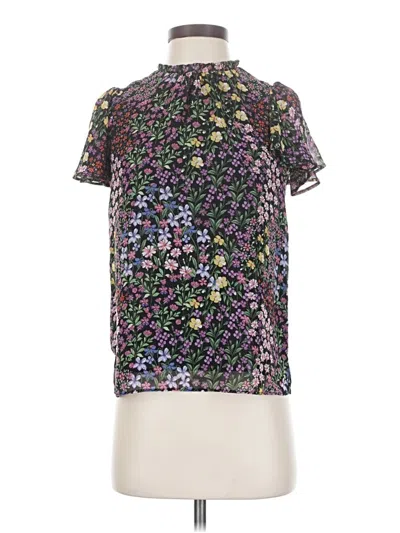 Pre-owned 1.state Short Sleeve Blouse In Purple