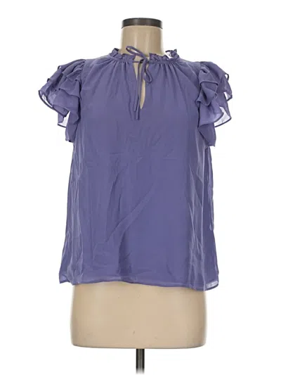 Pre-owned 1.state Short Sleeve Blouse In Purple