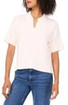 1.state Short Sleeve Johnny Collar Sweater In Neutral